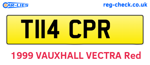 T114CPR are the vehicle registration plates.
