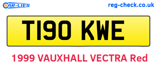 T190KWE are the vehicle registration plates.