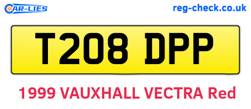 T208DPP are the vehicle registration plates.