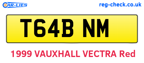 T64BNM are the vehicle registration plates.