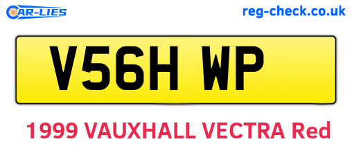 V56HWP are the vehicle registration plates.