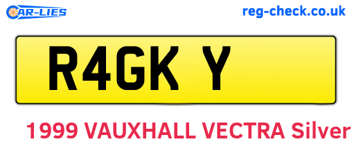 R4GKY are the vehicle registration plates.