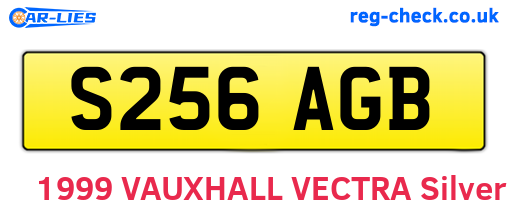 S256AGB are the vehicle registration plates.