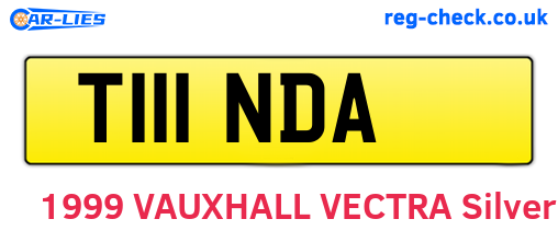 T111NDA are the vehicle registration plates.