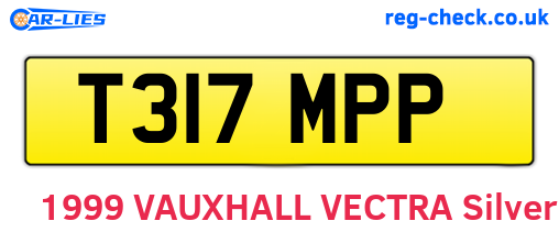 T317MPP are the vehicle registration plates.
