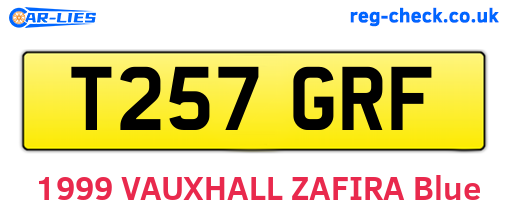 T257GRF are the vehicle registration plates.