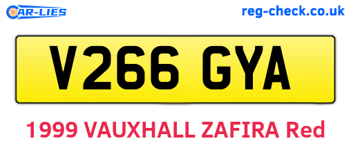 V266GYA are the vehicle registration plates.