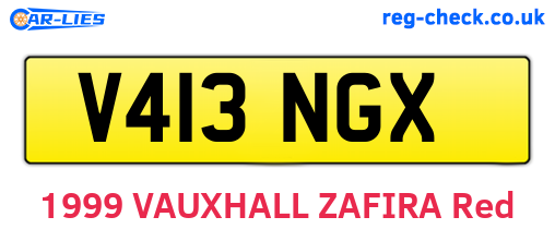 V413NGX are the vehicle registration plates.
