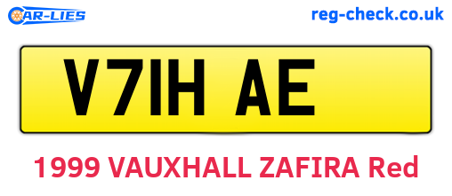 V71HAE are the vehicle registration plates.