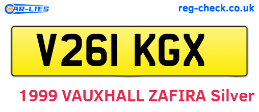 V261KGX are the vehicle registration plates.