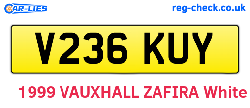 V236KUY are the vehicle registration plates.