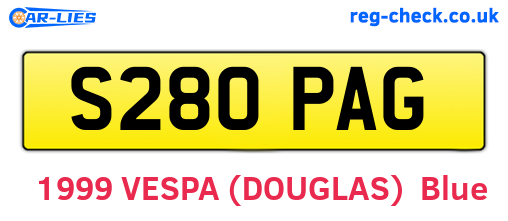 S280PAG are the vehicle registration plates.