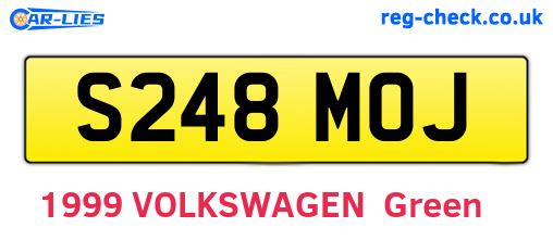 S248MOJ are the vehicle registration plates.