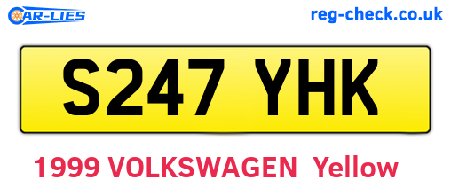 S247YHK are the vehicle registration plates.