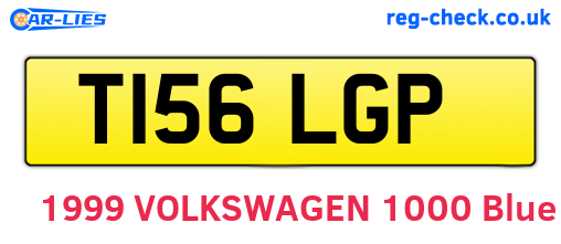 T156LGP are the vehicle registration plates.