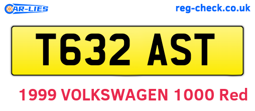T632AST are the vehicle registration plates.