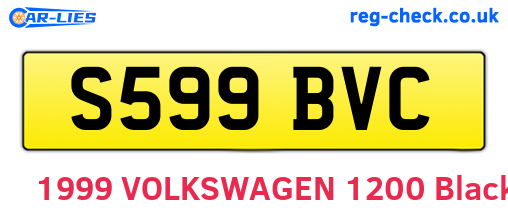 S599BVC are the vehicle registration plates.