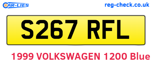 S267RFL are the vehicle registration plates.