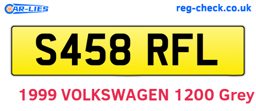 S458RFL are the vehicle registration plates.
