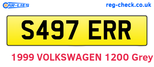 S497ERR are the vehicle registration plates.