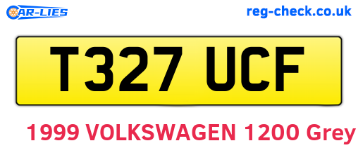 T327UCF are the vehicle registration plates.
