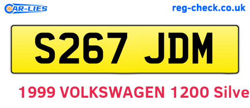 S267JDM are the vehicle registration plates.