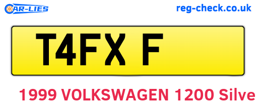 T4FXF are the vehicle registration plates.