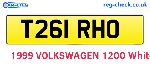 T261RHO are the vehicle registration plates.