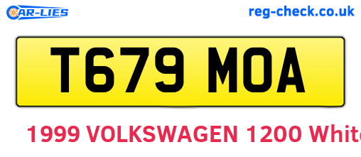 T679MOA are the vehicle registration plates.