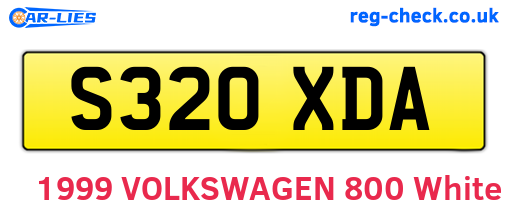 S320XDA are the vehicle registration plates.