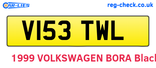 V153TWL are the vehicle registration plates.