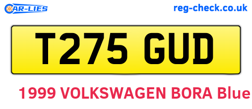 T275GUD are the vehicle registration plates.