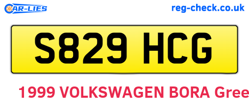 S829HCG are the vehicle registration plates.