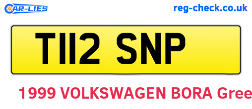 T112SNP are the vehicle registration plates.