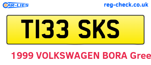 T133SKS are the vehicle registration plates.