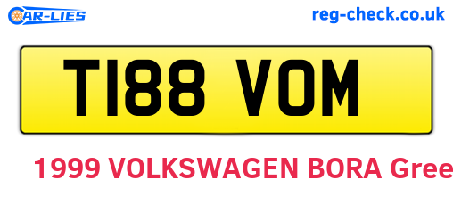 T188VOM are the vehicle registration plates.