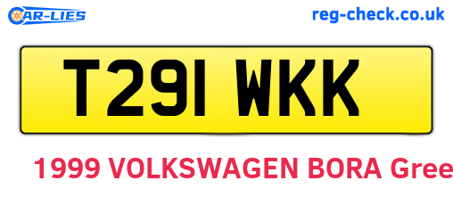 T291WKK are the vehicle registration plates.
