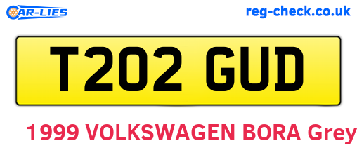 T202GUD are the vehicle registration plates.