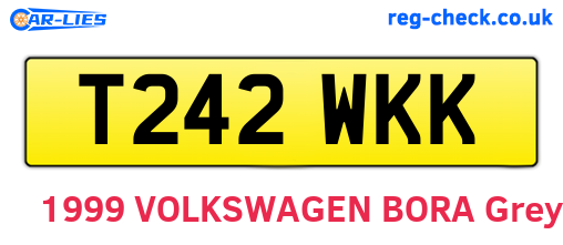 T242WKK are the vehicle registration plates.
