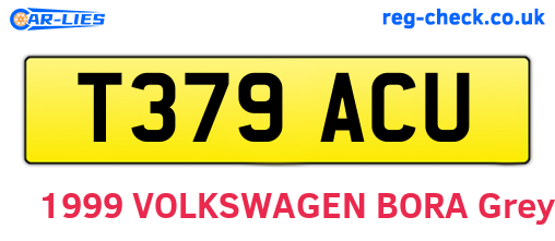 T379ACU are the vehicle registration plates.