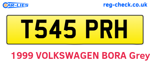 T545PRH are the vehicle registration plates.