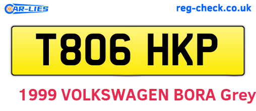 T806HKP are the vehicle registration plates.