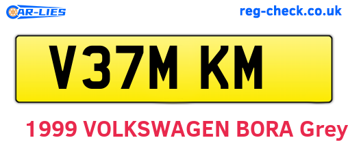 V37MKM are the vehicle registration plates.
