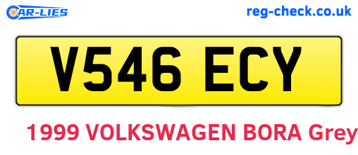 V546ECY are the vehicle registration plates.