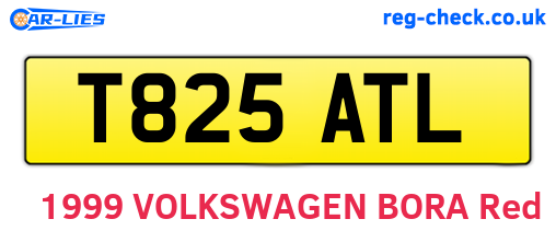 T825ATL are the vehicle registration plates.