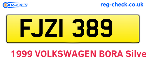 FJZ1389 are the vehicle registration plates.