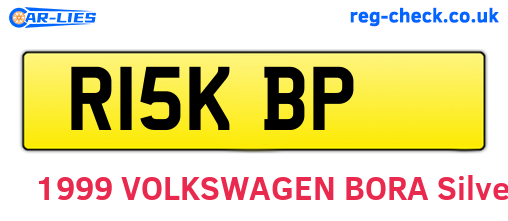 R15KBP are the vehicle registration plates.