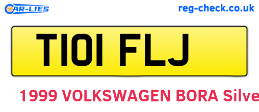 T101FLJ are the vehicle registration plates.