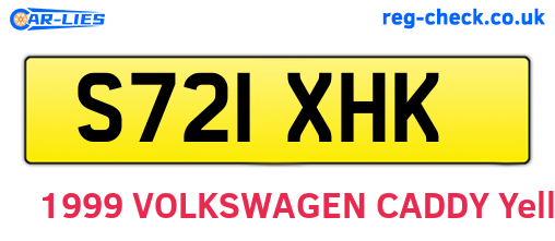 S721XHK are the vehicle registration plates.