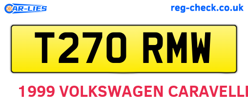 T270RMW are the vehicle registration plates.